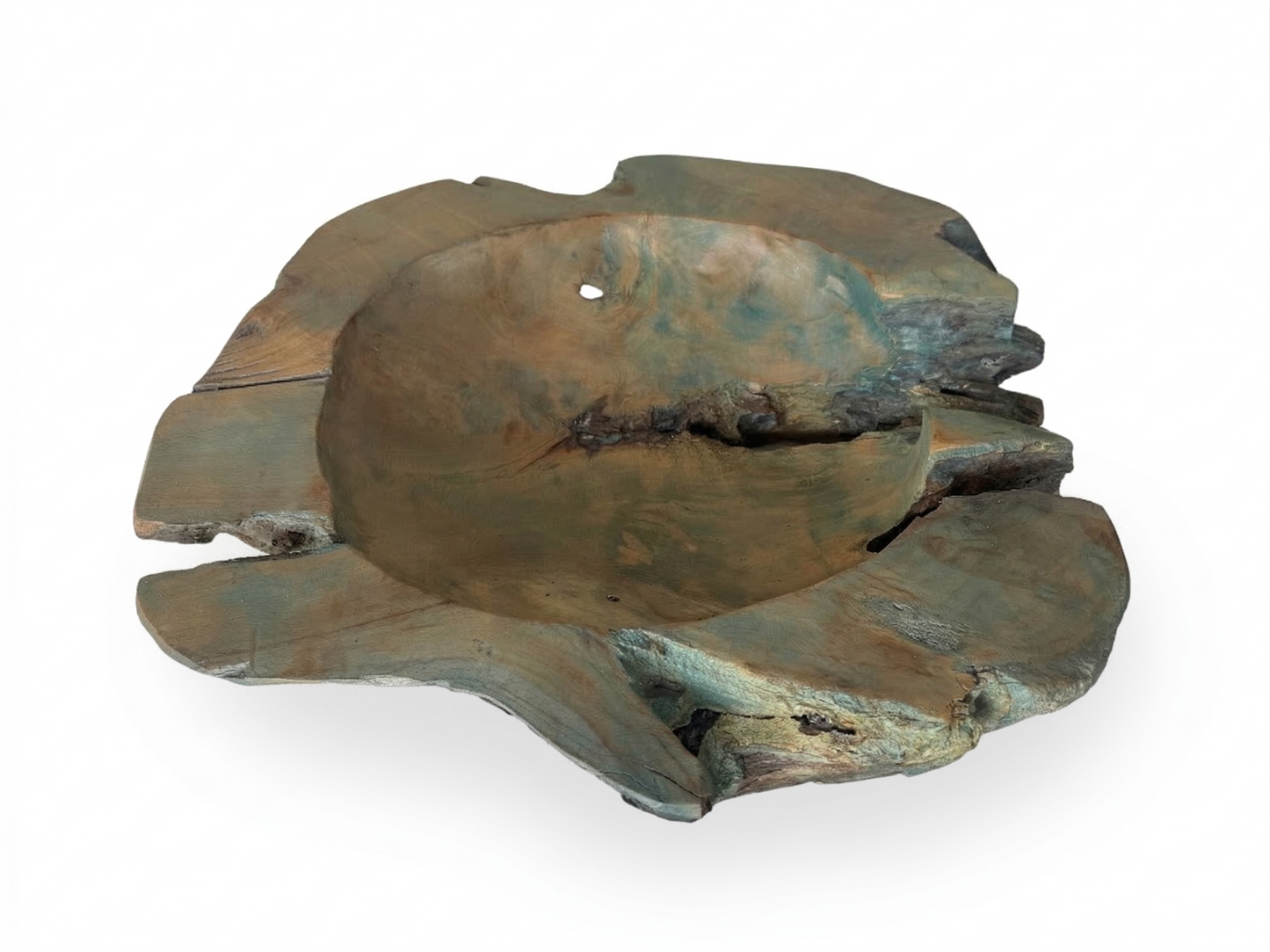 Teak vessel - Verdigris